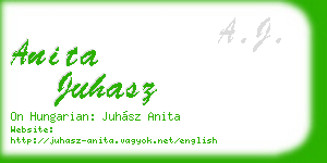 anita juhasz business card