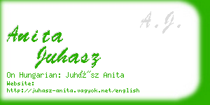anita juhasz business card